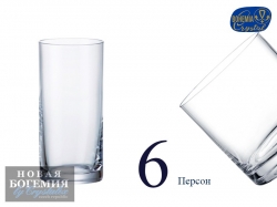 Набор стаканов для воды Барлайн (Barline) 230мл, Гладкие, бесцветные (6 штук) Чехия