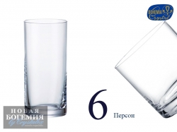 Набор стаканов для воды Барлайн (Barline) 300мл, Гладкие, бесцветные (6 штук) Чехия